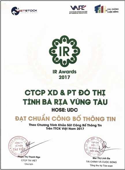 UDEC ĐẠT CHUẨN CÔNG BỐ THÔNG TIN
